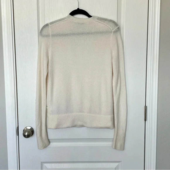 Madewell Wrap Front Merino Wool Alpaca Blend Sweater Cream Size S - Picture 4 of 7